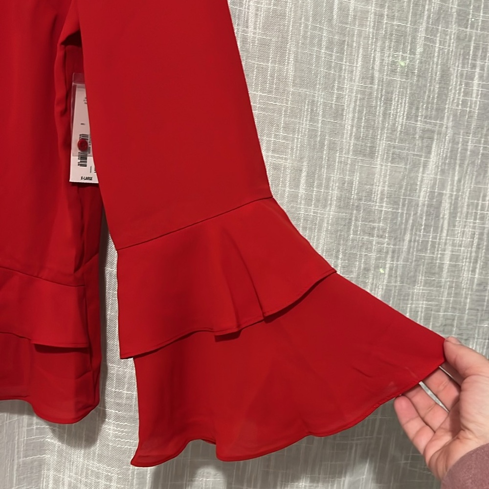 NWT a.n.a Red Blouse - Picture 2 of 3